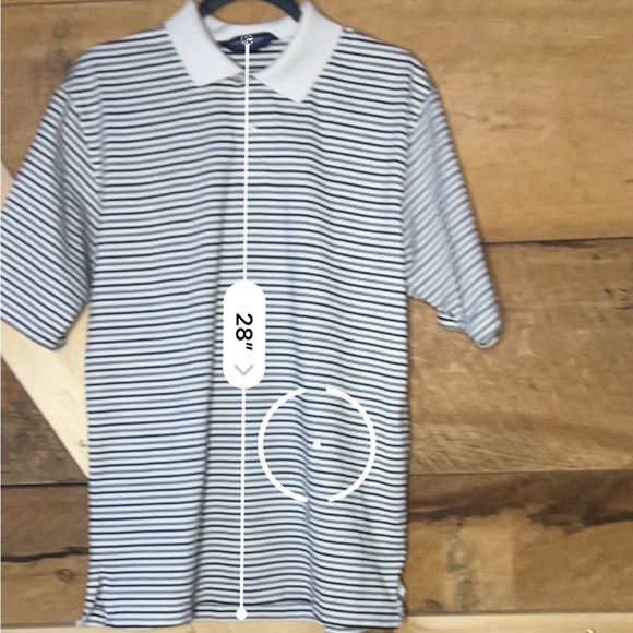 Polo Golf Ralph Lauren Shirt White Blue Striped Men’s 36 - Picture 10 of 10